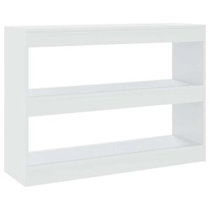vidaXL Bibliotecă/Separator cameră, alb, 100x30x72 cm