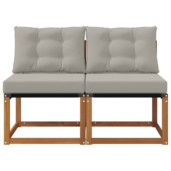 vidaXL 2 Bucată Canapea centrală pentru exterior