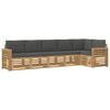 vidaXL Set de canapele de exterior 6 pcs Alb și antracit