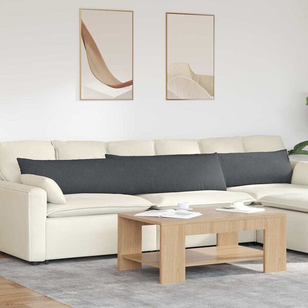 vidaXL Perne pentru canapea 2 pcs Gri închis 200 x 40 cm