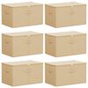 vidaXL Cutie de depozitare 6 buc. Material textil nețesut 61,6 L Crem