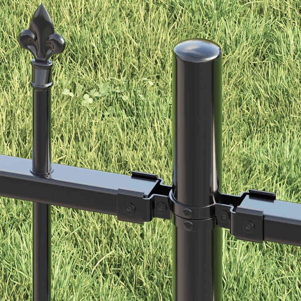 vidaXL Gard de Grădină Gri 240 x 215 cm Oțel vopsit &icirc;n pulbere