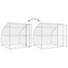 vidaXL Cușcă pentru c&acirc;ini 2 pcs Argintiu 4 x 2 x 2 m Oțel galvanizat