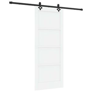 vidaXL Ușă glisantă ORKDAL Alb 83 x 202 cm Lemn masiv de pin