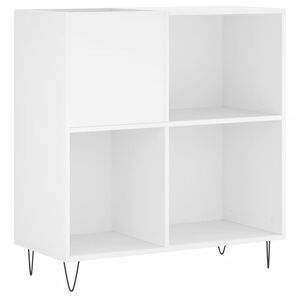 vidaXL Dulap pentru discuri, alb, 84,5x38x89 cm, lemn compozit