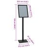 vidaXL Suport poster tip pedestal Negru a3 Aluminiu și PVC