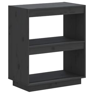 vidaXL Bibliotecă, gri, 60x35x71 cm, lemn masiv de pin