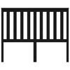 vidaXL Tăblie de pat, negru, 146x6x101 cm, lemn masiv de pin