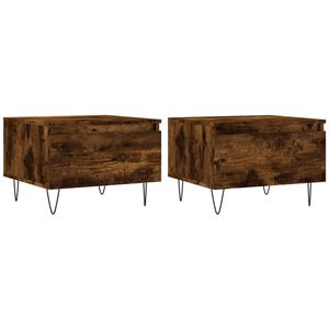 vidaXL Mese de cafea 2 buc. stejar fumuriu 50x46x35 cm lemn compozit