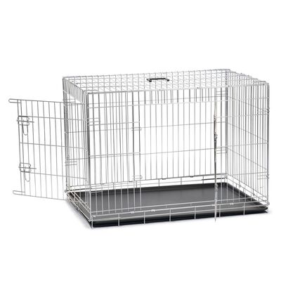 Karlie Lada pentru câini cu 2 uși, 107,5x70,5x76,5 cm, argintiu