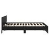 vidaXL Cadru de pat Stejar Negru 140 x 190 cm Lemn compozit