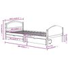 vidaXL Cadru de pat cu 2 sertare, 100x200 cm, lemn masiv de pin