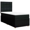 vidaXL Pat box spring cu saltea, negru, 90x190 cm, textil
