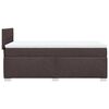 vidaXL Pat box spring cu saltea, maro &icirc;nchis, 90x190 cm, textil