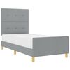 vidaXL Cadru de pat cu headboard Gri deschis 90 x 190 cm țesătură