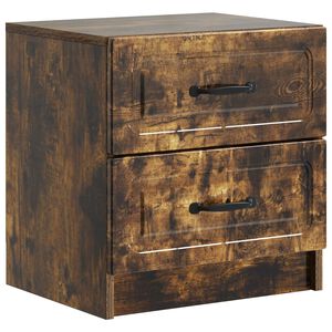vidaXL Dulap de noapte cu sertar Stejar fumuriu 43 x 34,5 x 44,5 cm