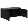 vidaXL Bancă pentru hol cu pernă cu ușă Stejar Negru 100 x 38 x 46 cm