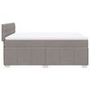 vidaXL Pat box spring cu saltea, gri taupe, 160x200 cm material textil