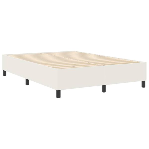 vidaXL Cadru de pat platformă Crem 140 x 190 cm Țesătură din corduroy