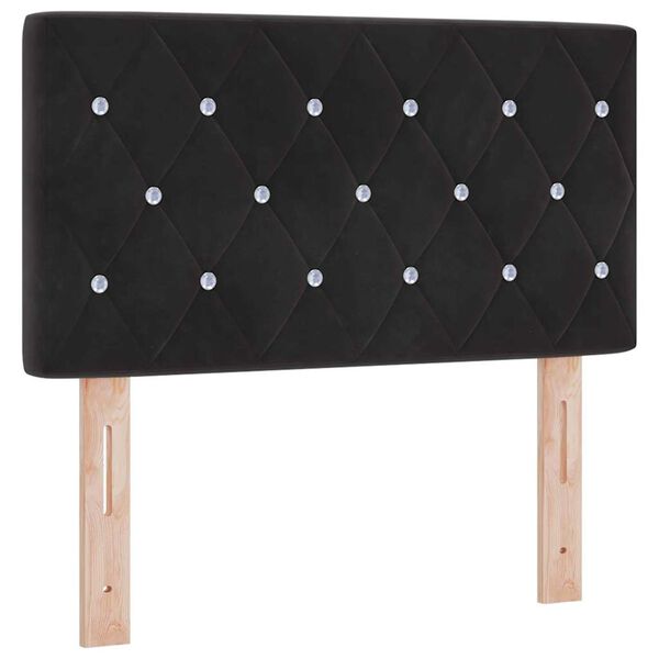 vidaXL Tăblie cap cu headboard Negru 80 cm Piele artificială