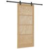 vidaXL Ușă glisantă 93 x 211 cm Lemn prelucrat Natural și Negru