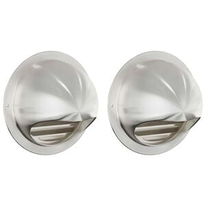 vidaXL Capace de ventilație pentru aer 2 buc. Argintiu 150 mm