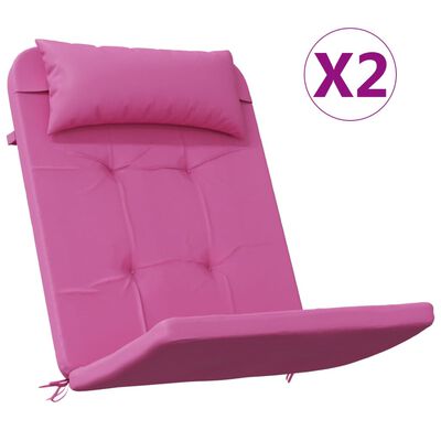 vidaXL Perne pentru scaun Adirondack, 2 buc., roz, țesătură Oxford