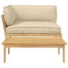 vidaXL Set de canapea cu pernă Simplu 2 pcs Bej Lemn Solid de Acacia