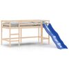 vidaXL Pat pentru copii cu tobogan, 80x200 cm, lemn masiv de pin