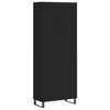 vidaXL Dulap &icirc;nalt, negru, 69,5x34x180 cm, lemn compozit
