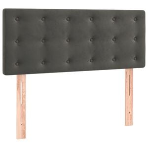vidaXL Tăblie de pat, gri &icirc;nchis, 80x5x78/88 cm, catifea