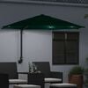 vidaXL Parasol de Grădină Verde 248 x 248 x 148 cm Poliester și oțel
