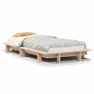 vidaXL Cadru de pat fără saltea, 75x190 cm, lemn masiv de pin
