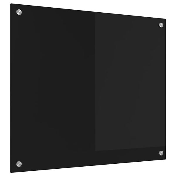vidaXL Spate de bucătărie Negru 70 x 60 cm sticlă securizată