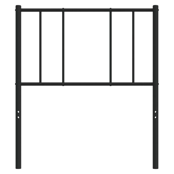 vidaXL Tăblie de pat de schimb metalică, negru, 80 cm