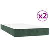 vidaXL Pat box spring cu saltea, verde închis, 200x200 cm, catifea