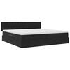 vidaXL Pat cu storage cu saltea Negru 200 x 200 cm Catifea