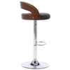 vidaXL Scaune de bar 2 buc. gri închis, material textil & lemn curbat