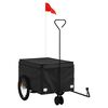 vidaXL Remorcă pentru biciclete, negru, 30 kg, fier