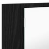 vidaXL Dulap cu oglindă pentru baie Stejar Negru 80 x 12 x 45 cm
