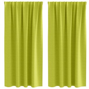 vidaXL Perdele Opaque cu Inel 2 pcs Verde 175 x 140 cm Poliester