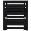 vidaXL Compostor, negru, 63,5x63,5x77,5 cm, lemn masiv de pin