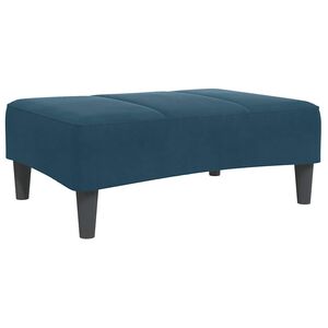vidaXL Taburet, albastru, 77x55x31 cm, catifea