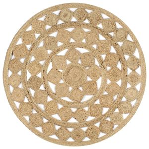 vidaXL Covor manual din iută &icirc;mpletită, 120 cm