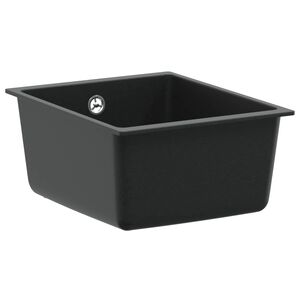 vidaXL Chiuvetă de bucătărie cu o cuvă Granit 37 x 46 x 20 cm Grafit