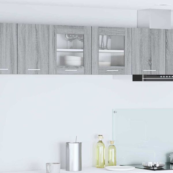 vidaXL Dulap suspendat Gri Sonoma și Alb 80 x 31 x 40 cm Lemn compozit