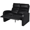 vidaXL Fotoliu rabatabil cu 2 locuri, LED, piele artificială, negru
