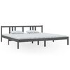 vidaXL Cadru de pat, gri, 200x200 cm, lemn masiv de pin