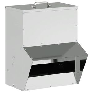vidaXL Feeder pentru pui Argintiu 20 x 25 x 35 cm Oțel Galvanizat