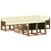 vidaXL Set de canapele de exterior 9 buc. Natural și Crem